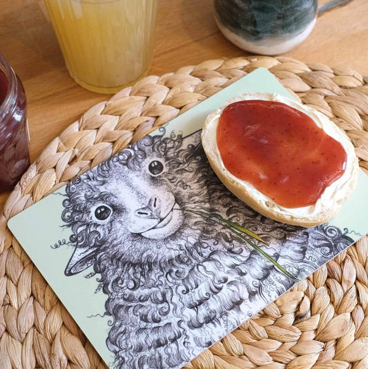 Wooden Breakfast Board- Sheep