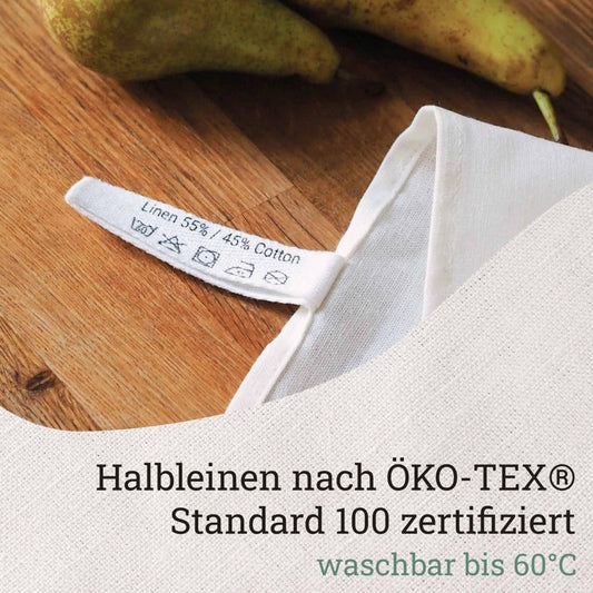 Tea Towel - Sloth- 🌿 Half linen kitchen towel (55% linen / 45% cotton)