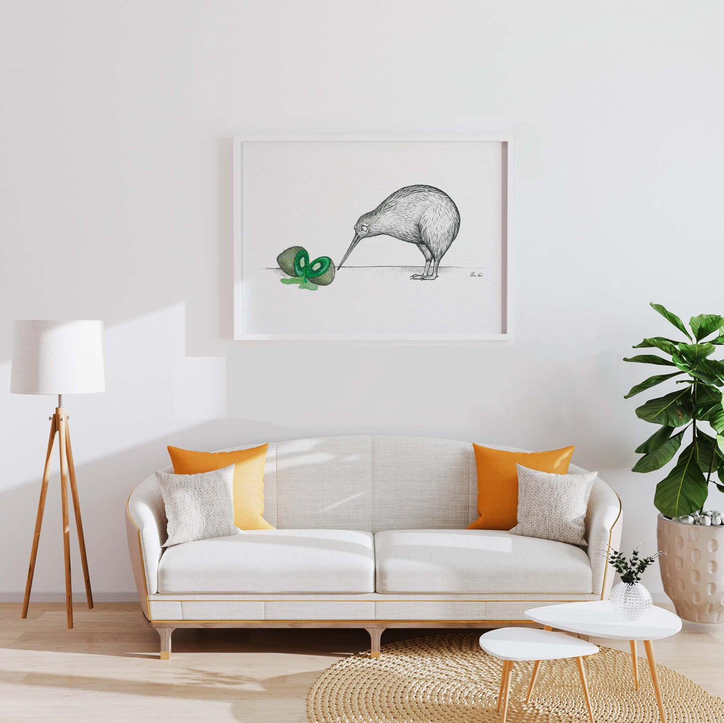 Premium Art Print - Two Kiwis