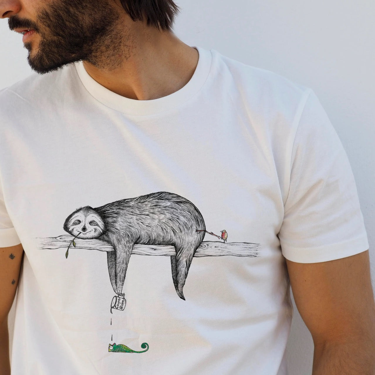 Best Organic Super Soft Cotton unisex T-shirt “Uber chilled Sloth”