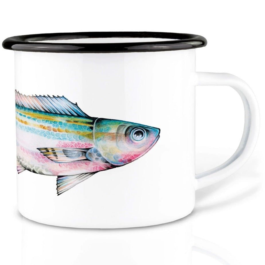 Enamel cup - Fish (Opal) 3