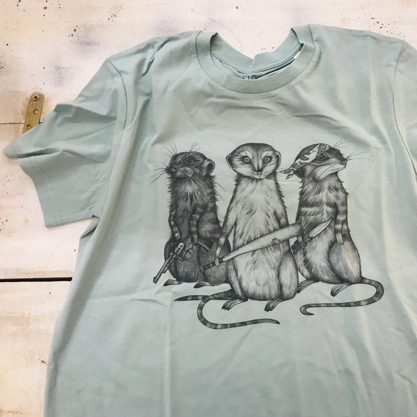 Best Organic Super Soft Cotton- unisex T-shirt “Three Meerkats ”