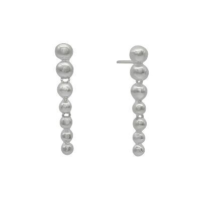 Eclipse Silver drop earrings