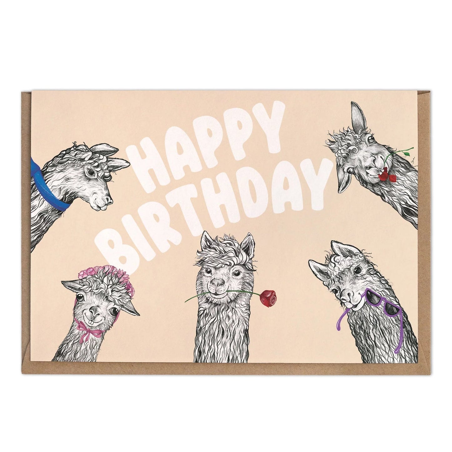 Llama Squad - Blank Greeting card- “ Happy Birthday ”