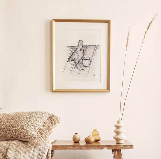 Impresión artística premium - paloma