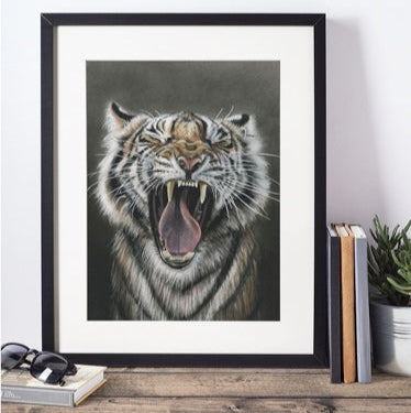 LIMITED EDITION PRINTS - Tiger Yawn - Fine art Giclee