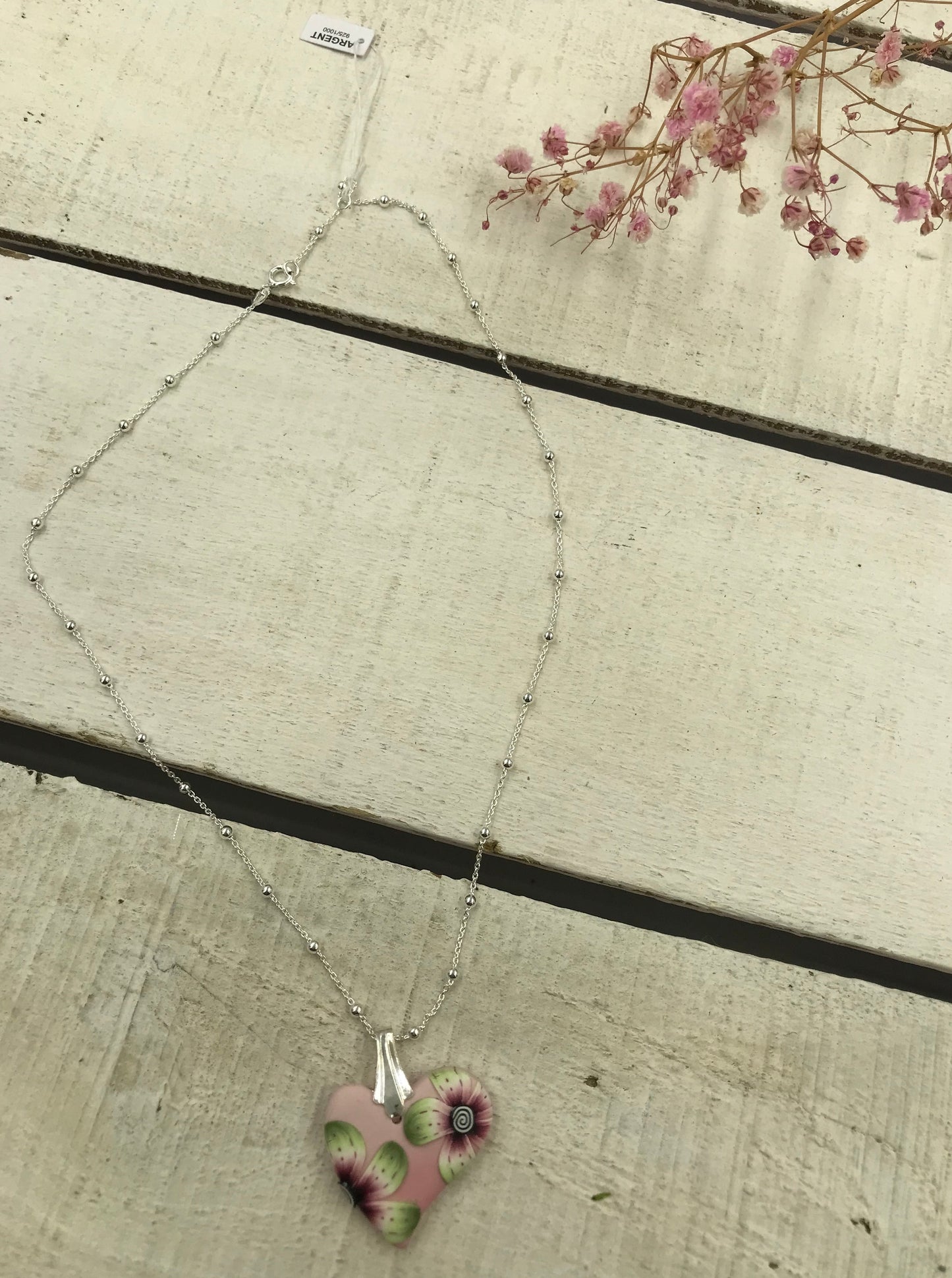 Mini Heart ¨Enchanted Garden¨ - Sterling Silver 925 necklace by Stephanie Fraselle - Artisan Jewellery Design