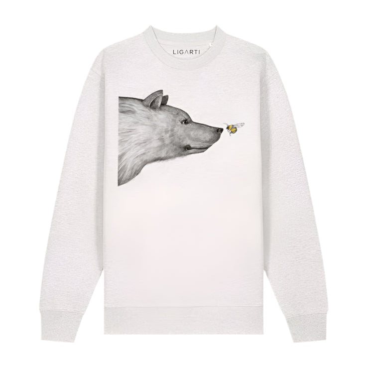 Organic cotton Pullover “The Bear and the Bee ” The Encounter