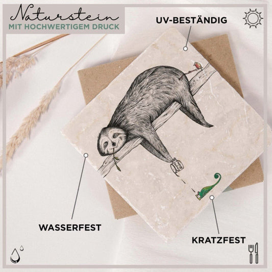 Natural stone art tile “Sloth”