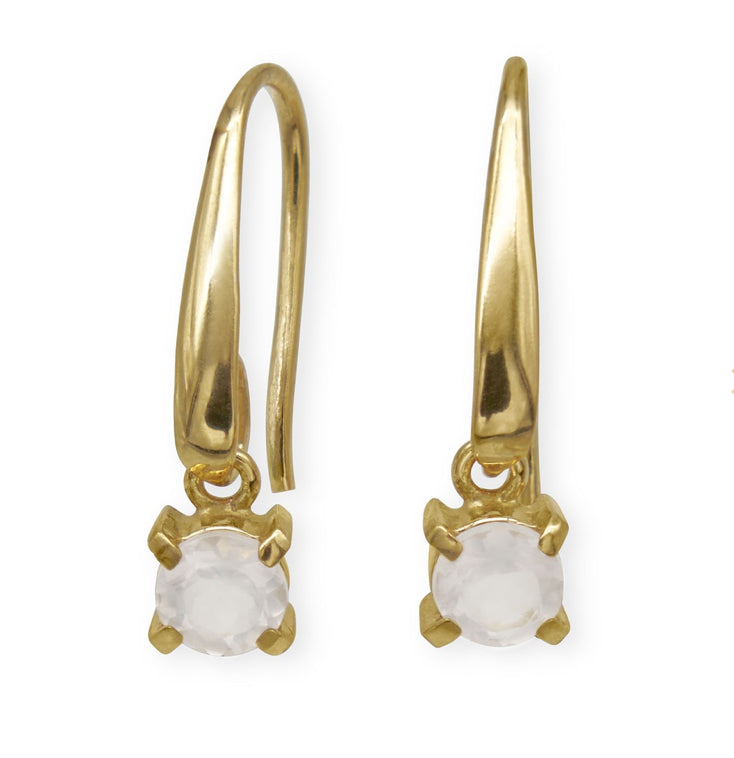 Victoria drop Rose quartz earrings