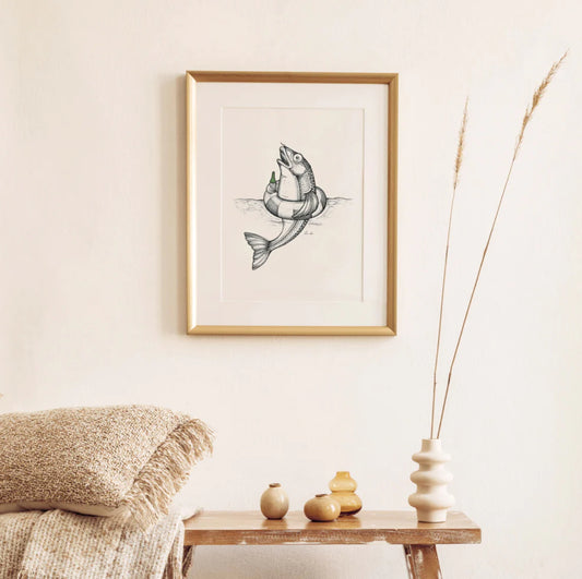 Premium Art Print - Bernie the dolphin