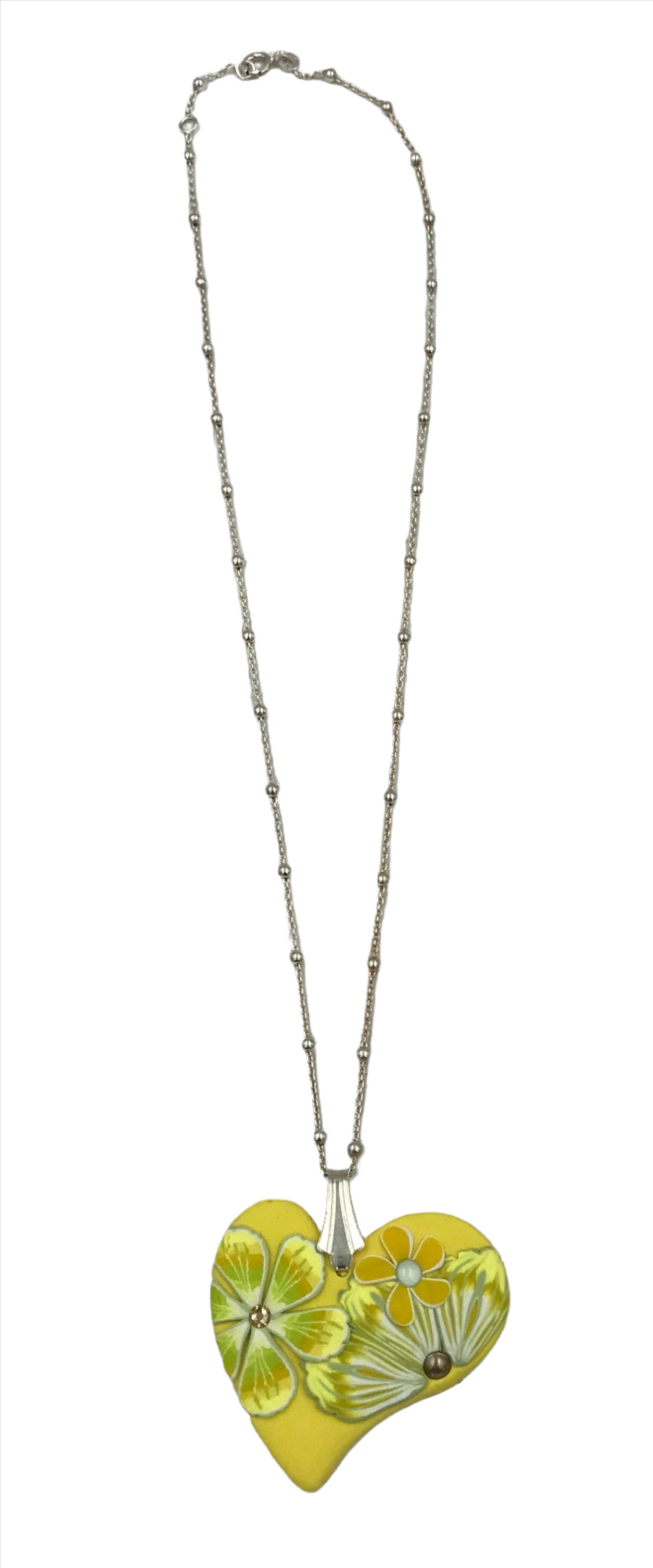 Colgante de corazón “Blooming Marvellous” - Collar de plata de ley 925 de Stephanie Fraselle - Diseño de joyería artesanal