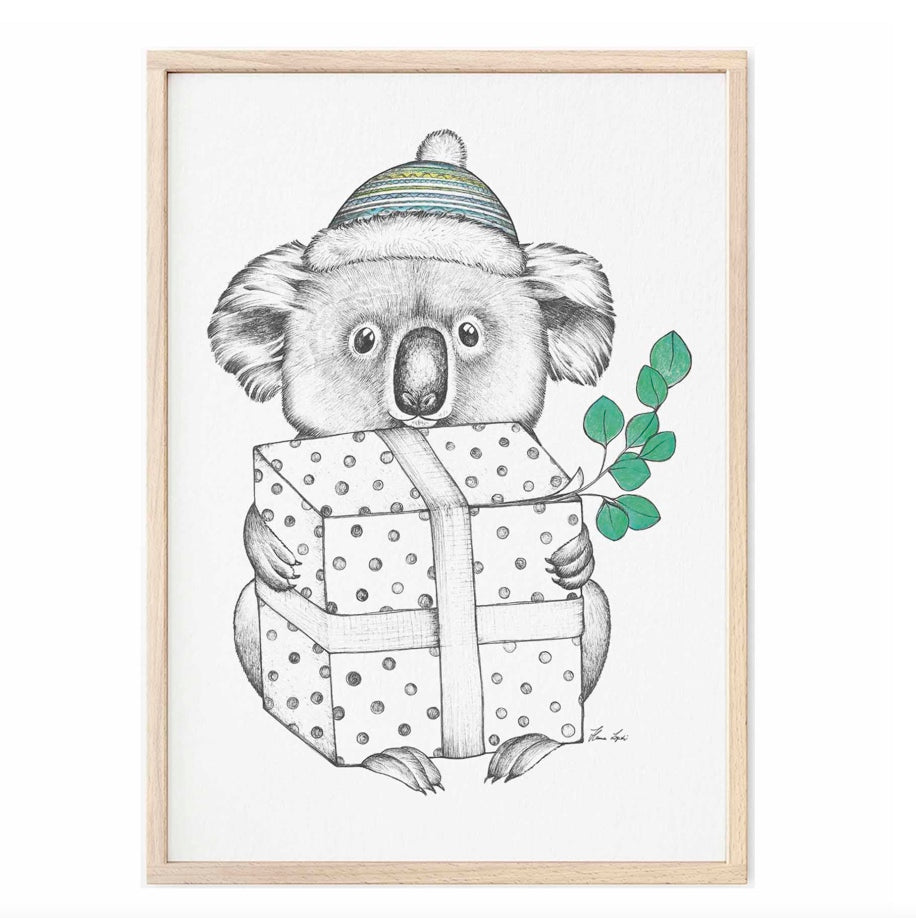 Premium Art Print - Christmas Koala