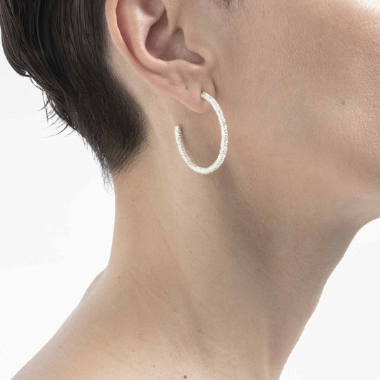 Marrakech Silver Hoops