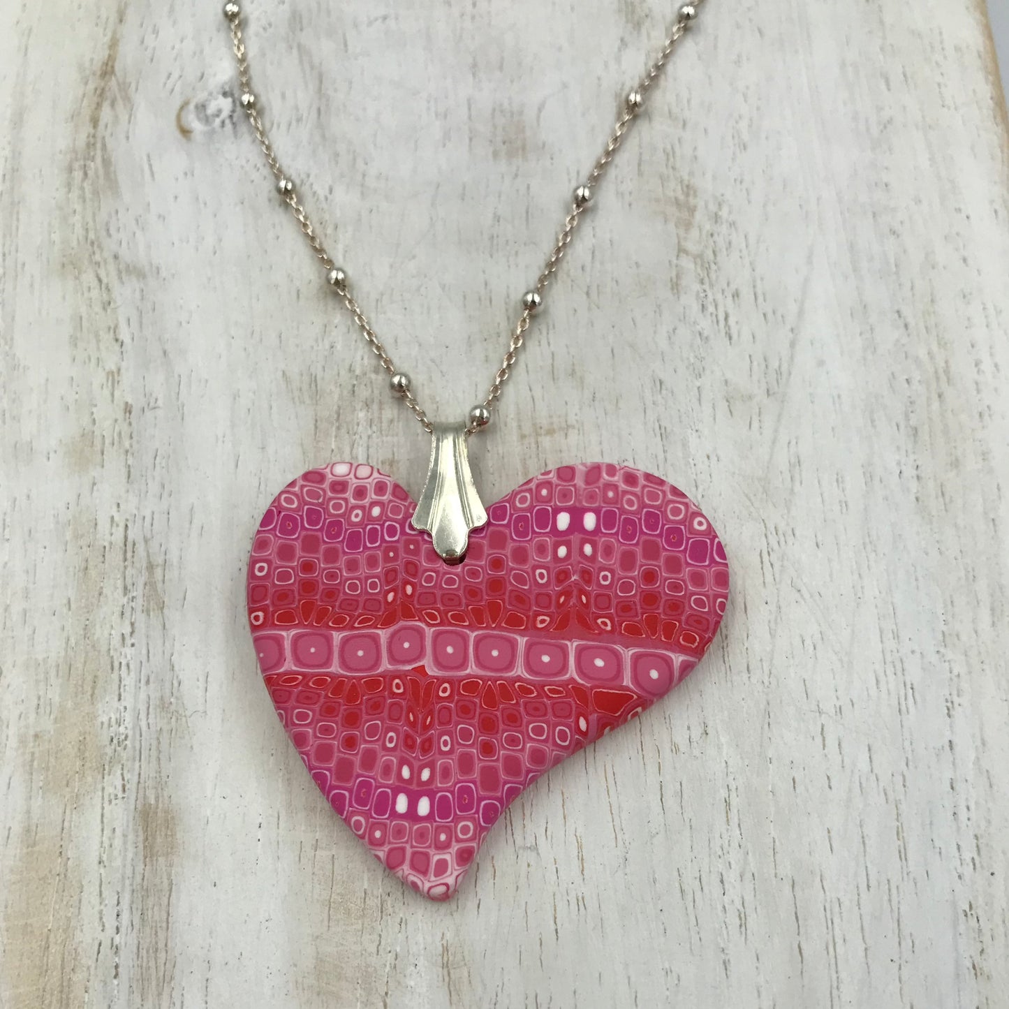 Colgante de corazón “Eye Candy” - Collar de plata de ley 925 de Stephanie Fraselle - Diseño de joyería artesanal