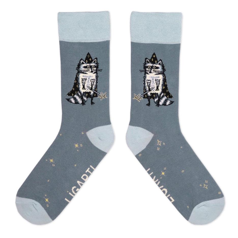 Calcetines de mago mapache