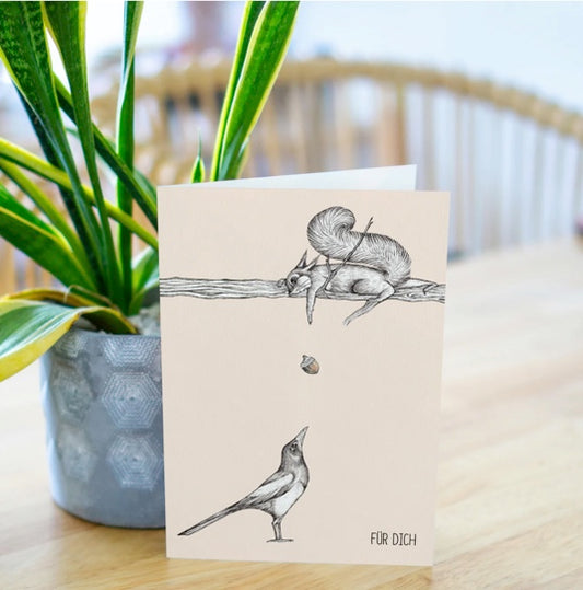 „Fur dich“- Blank Greeting card (For you)