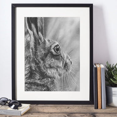 LIMITED EDITION PRINTS - Hare (side) - Fine art Giclee