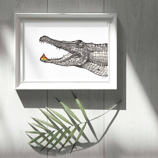 Premium Art Print - The crocodile custody