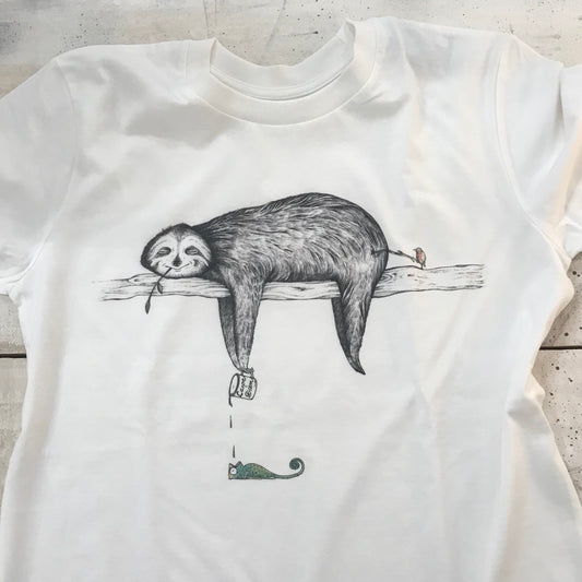 Best Organic Super Soft Cotton unisex T-shirt “Uber chilled Sloth”