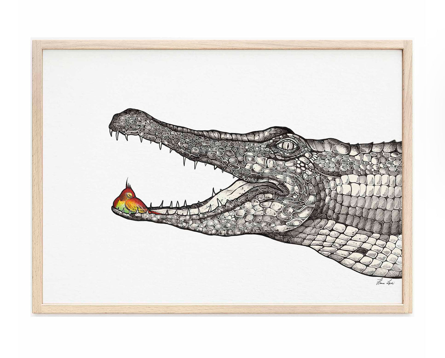 Premium Art Print - The crocodile custody