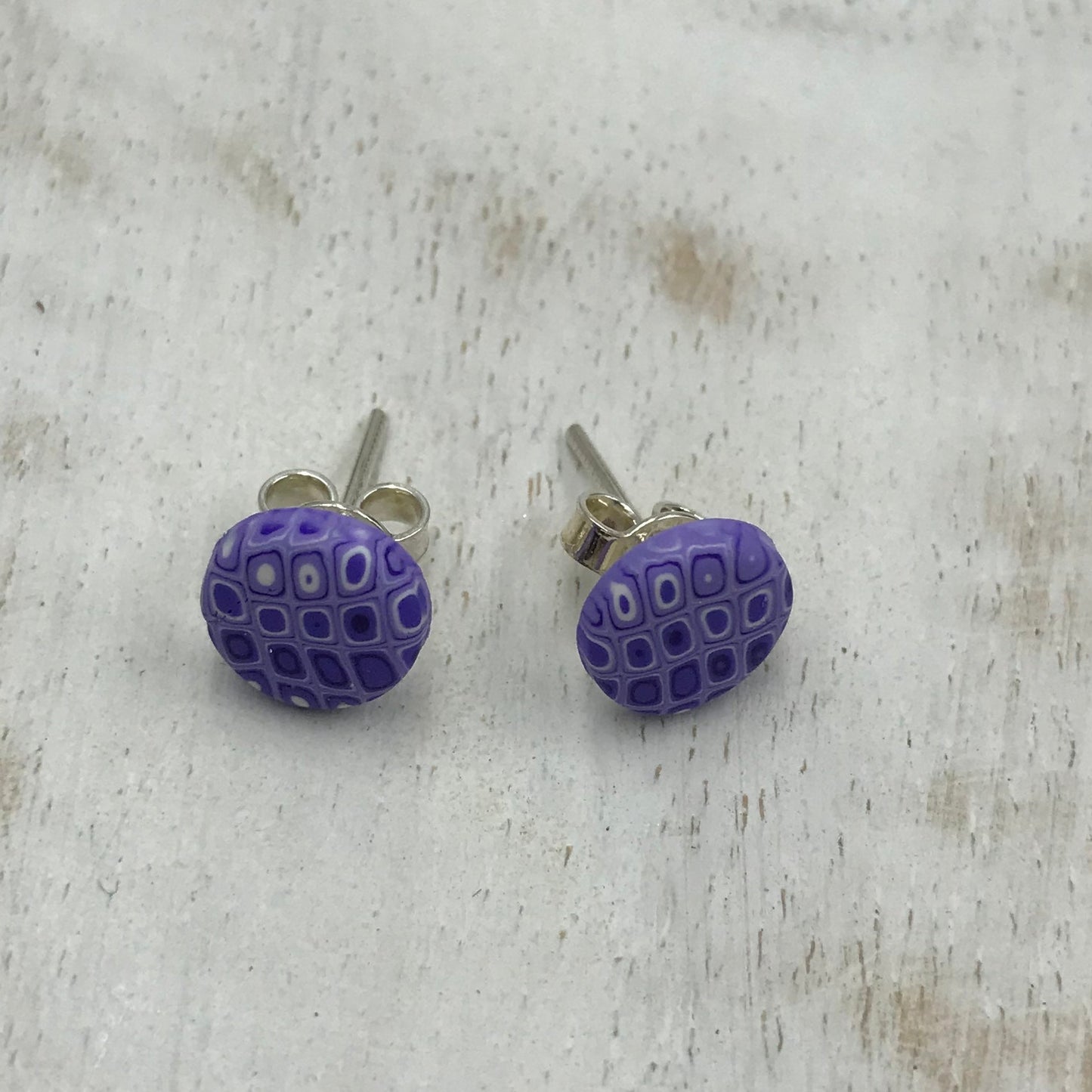 Pendientes de botón hechos a mano “Nerea” en PLATA DE LEY 925 - por Stephanie Fraselle - Diseño de joyería artesanal