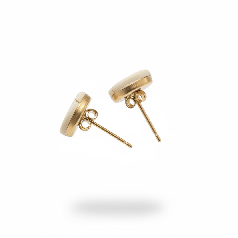 Cappuccino | Floral Stud Earrings