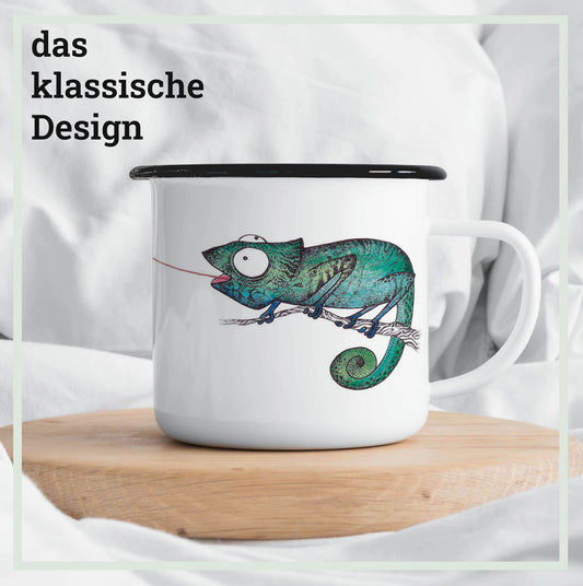 Enamel cup - Chameleon
