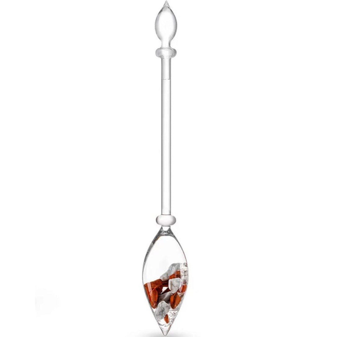 VitaJuwel Edelstein Fitness Phiole - Roter Jaspis - Magnesit - Bergkristall