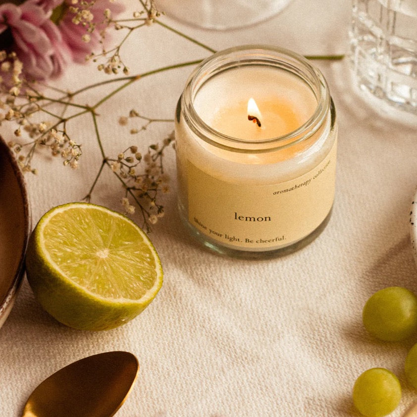 Set of 4 aromatherapy candles - all-natural scented ARTISAN candles with essential oils