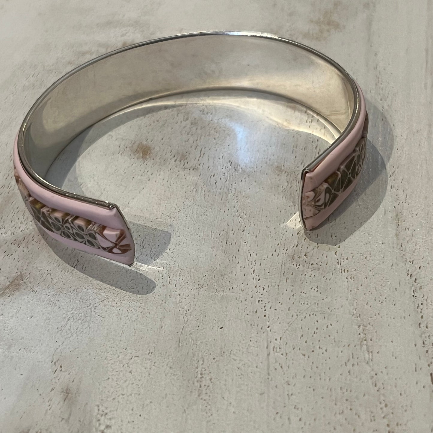 ¨Gilded Rose¨mosaic bracelet cuff by Stephanie Fraselle - Artisan Jewellery Design