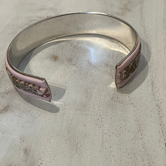 Brazalete «Minimalista gris se encuentra con blanco» de Stephanie Fraselle - Diseño de joyería artesanal