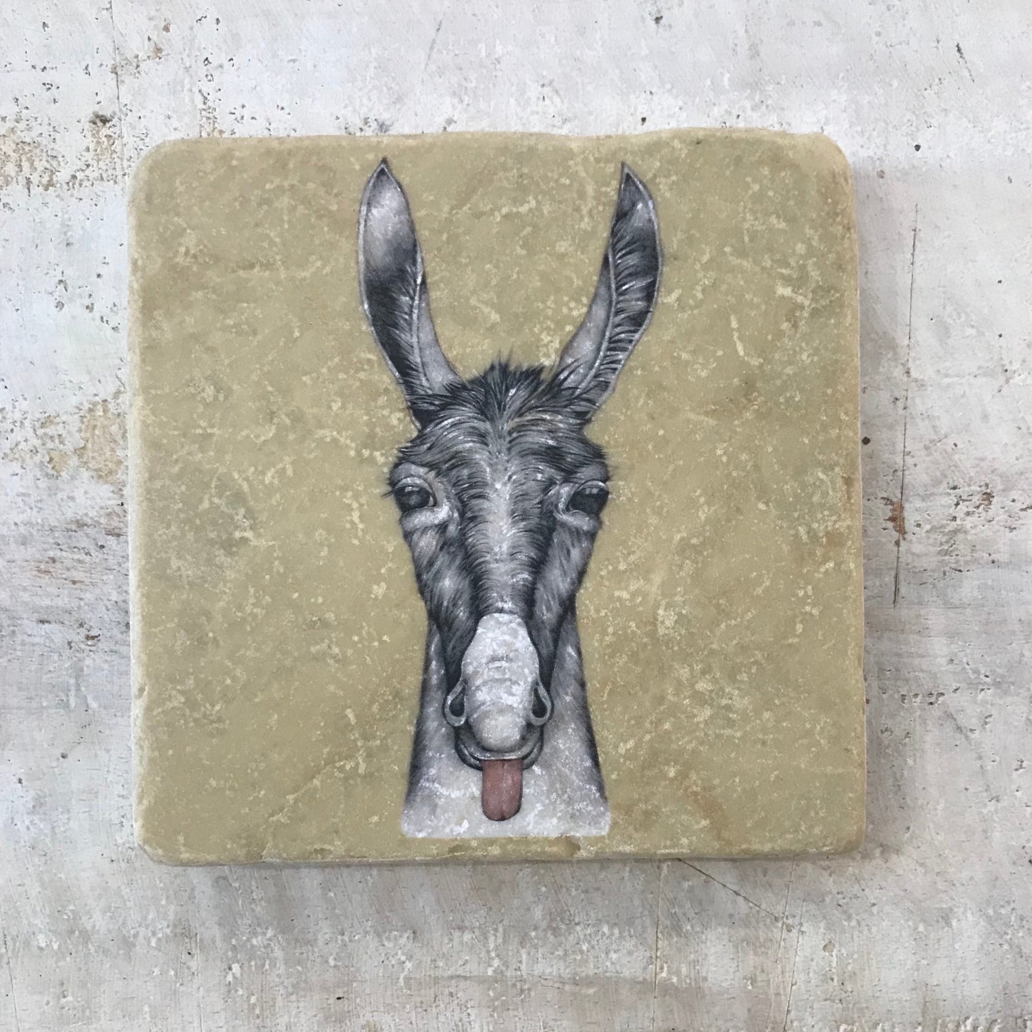 Naturstein-Kunstfliese „Esel“