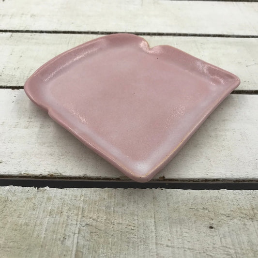 HANDGEFERTIGTER Toastteller aus Keramik - ROSA