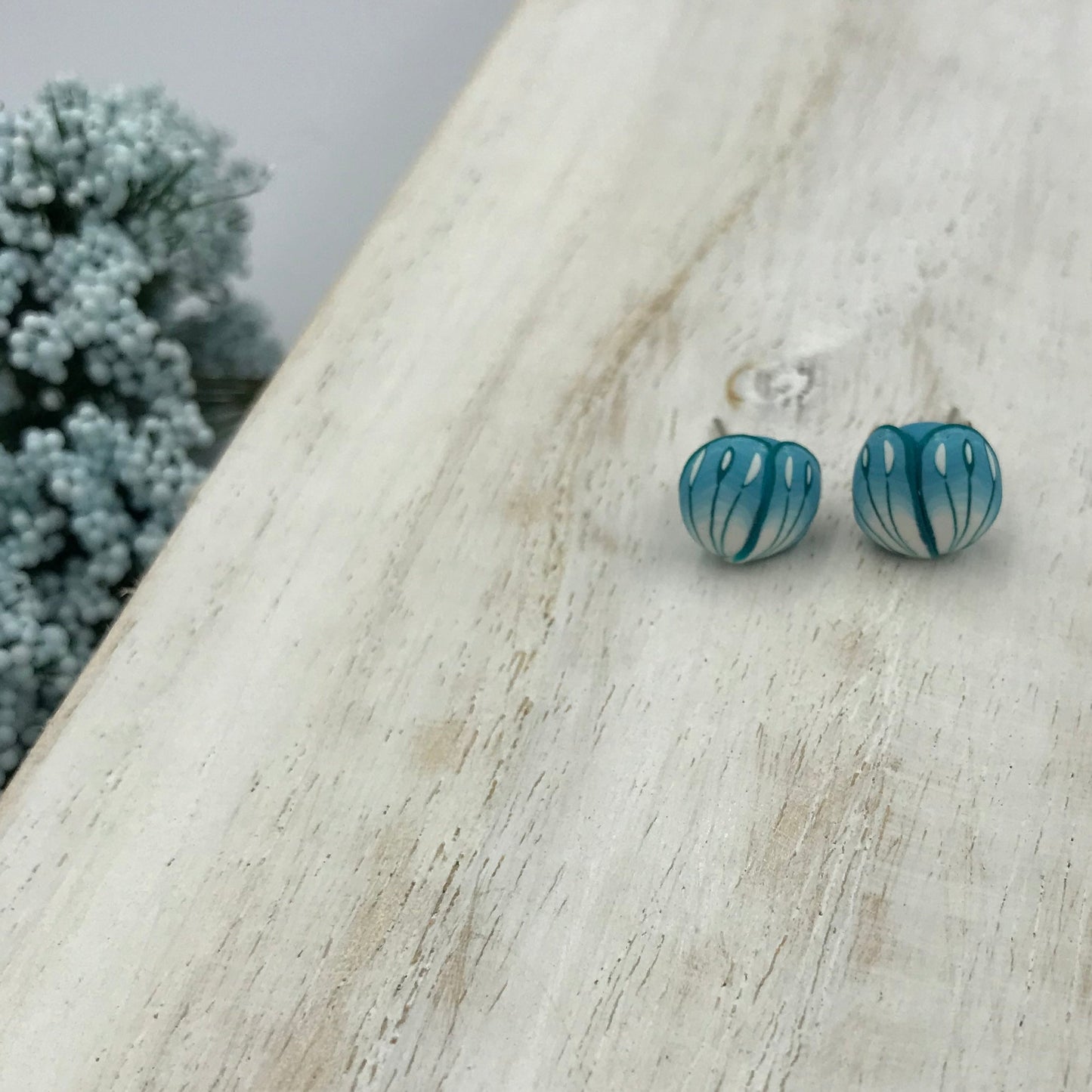 ¨ Tranquil Waters” 925 STERLING SILVER - handmade Earring studs - by Stephanie Fraselle - Artisan Jewellery Design