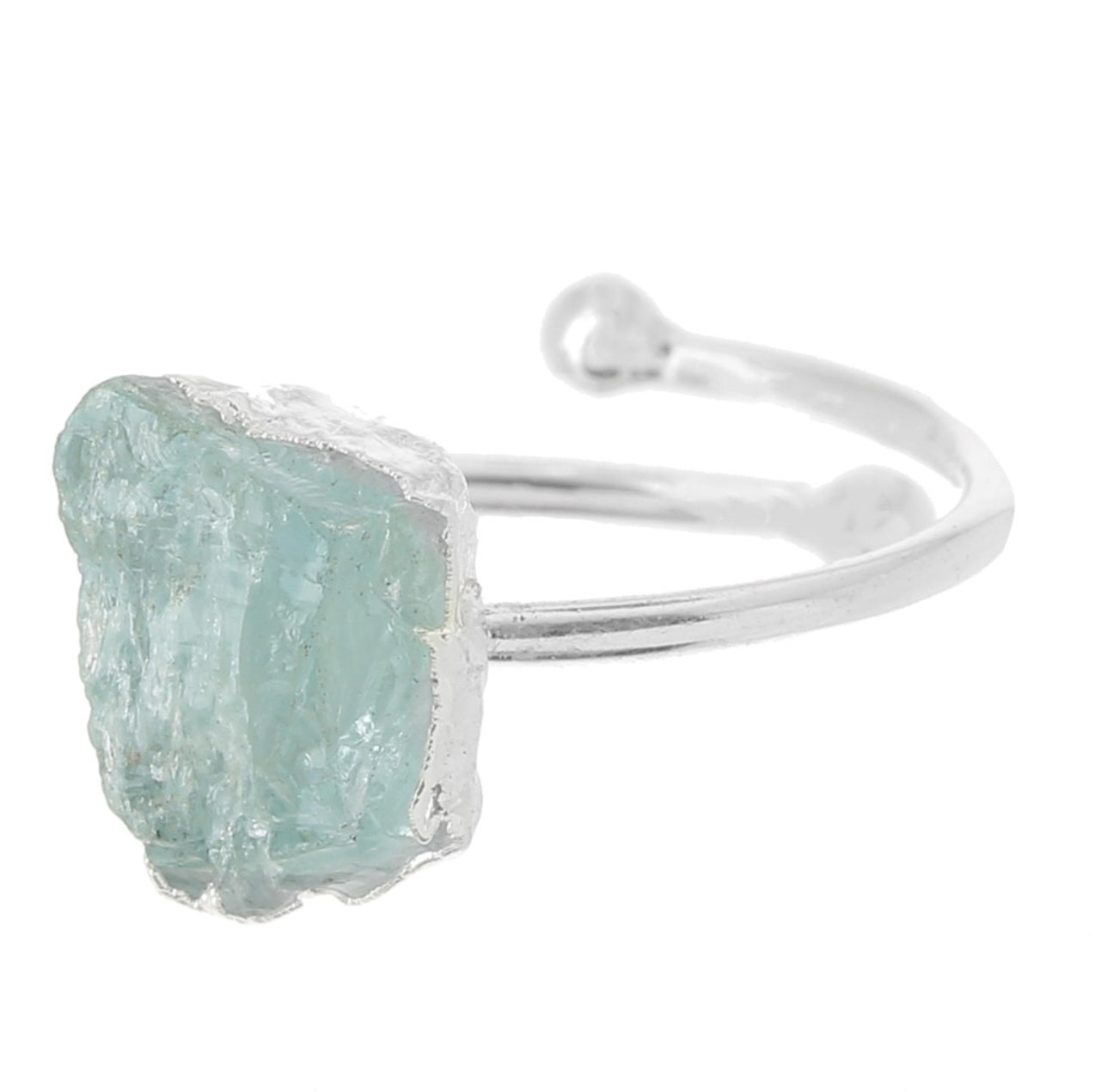 A Q U A M A R I N E gemstone silver ring.