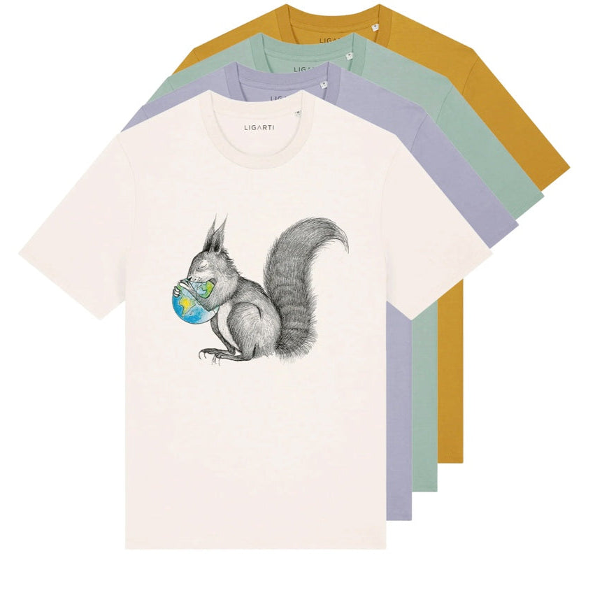 Best Organic Super Soft unisex T-shirt -Squirrel World