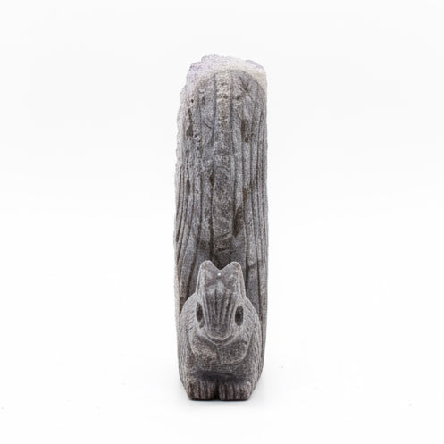 One-of-a-Kind Druzy Amethyst Carved Squirrel