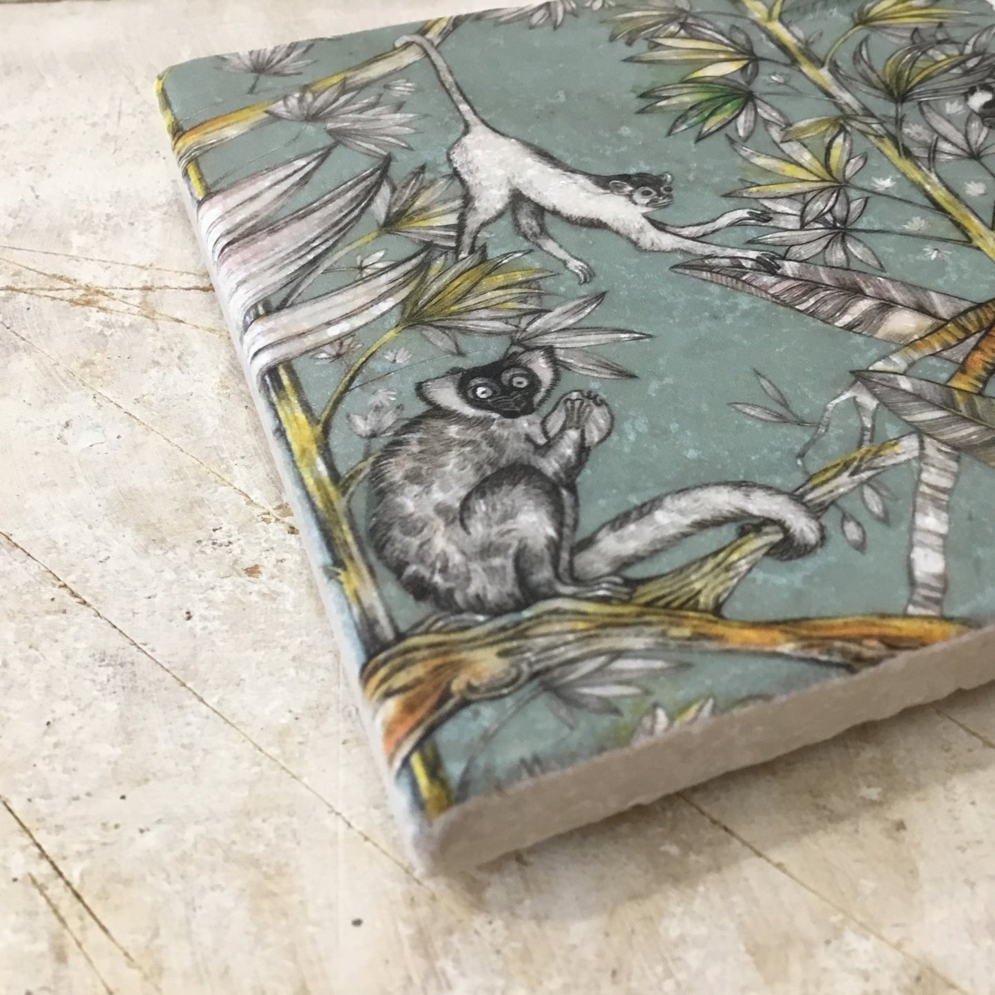 Naturstein-Kunstfliese „Affen“