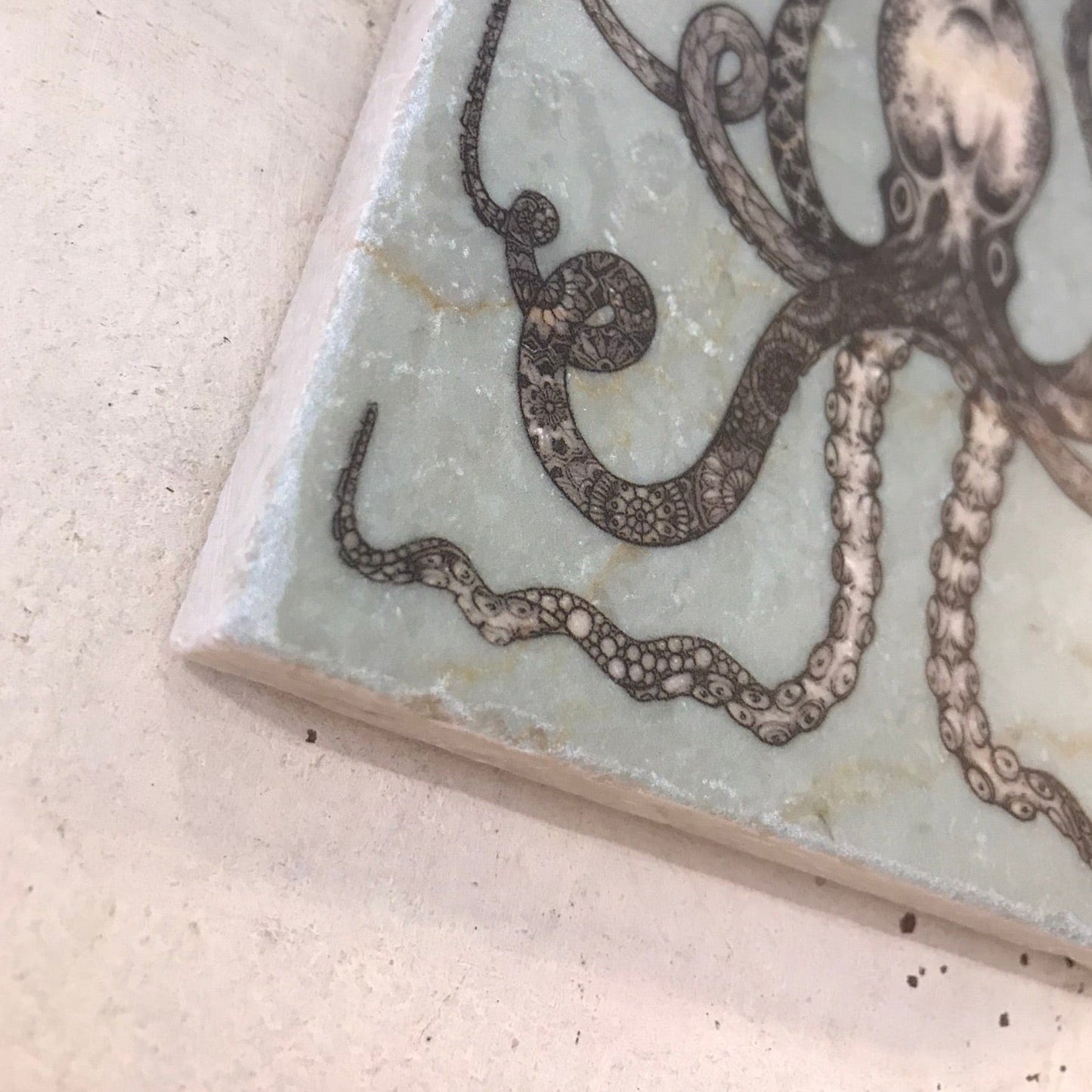 Natural stone art tile “Octopus ”