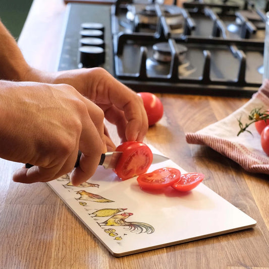 Wooden Breakfast Board- Fox disguised as a Chicken