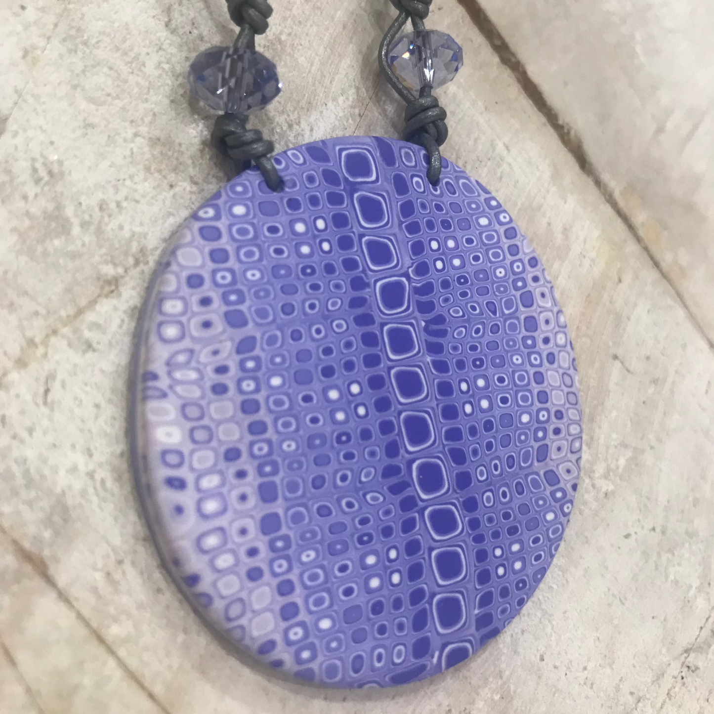 “Nerea” 50mm Round pendant - by Stephanie Fraselle - Artisan Jewellery Design