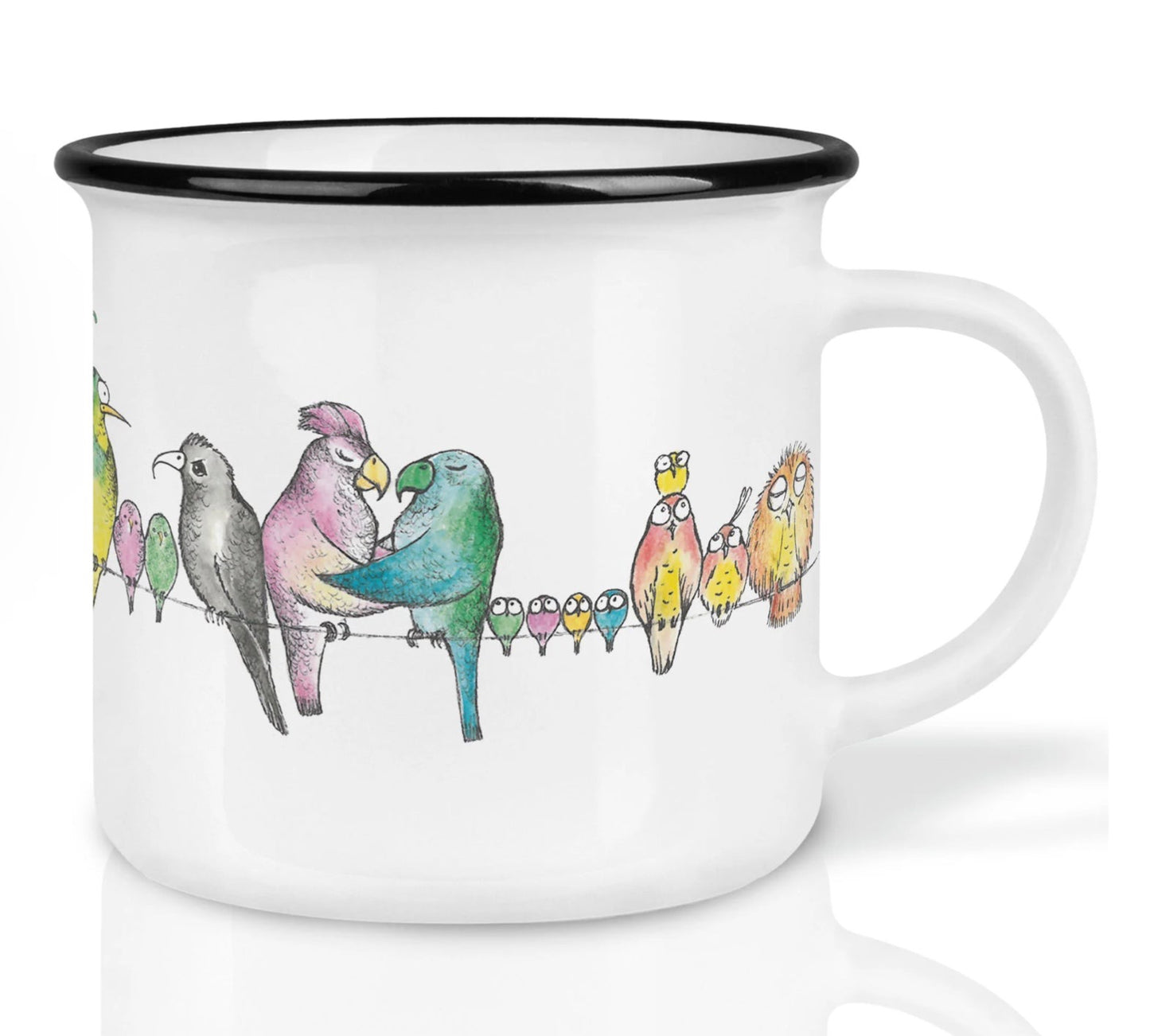 High quality ceramic mug- Bird parade