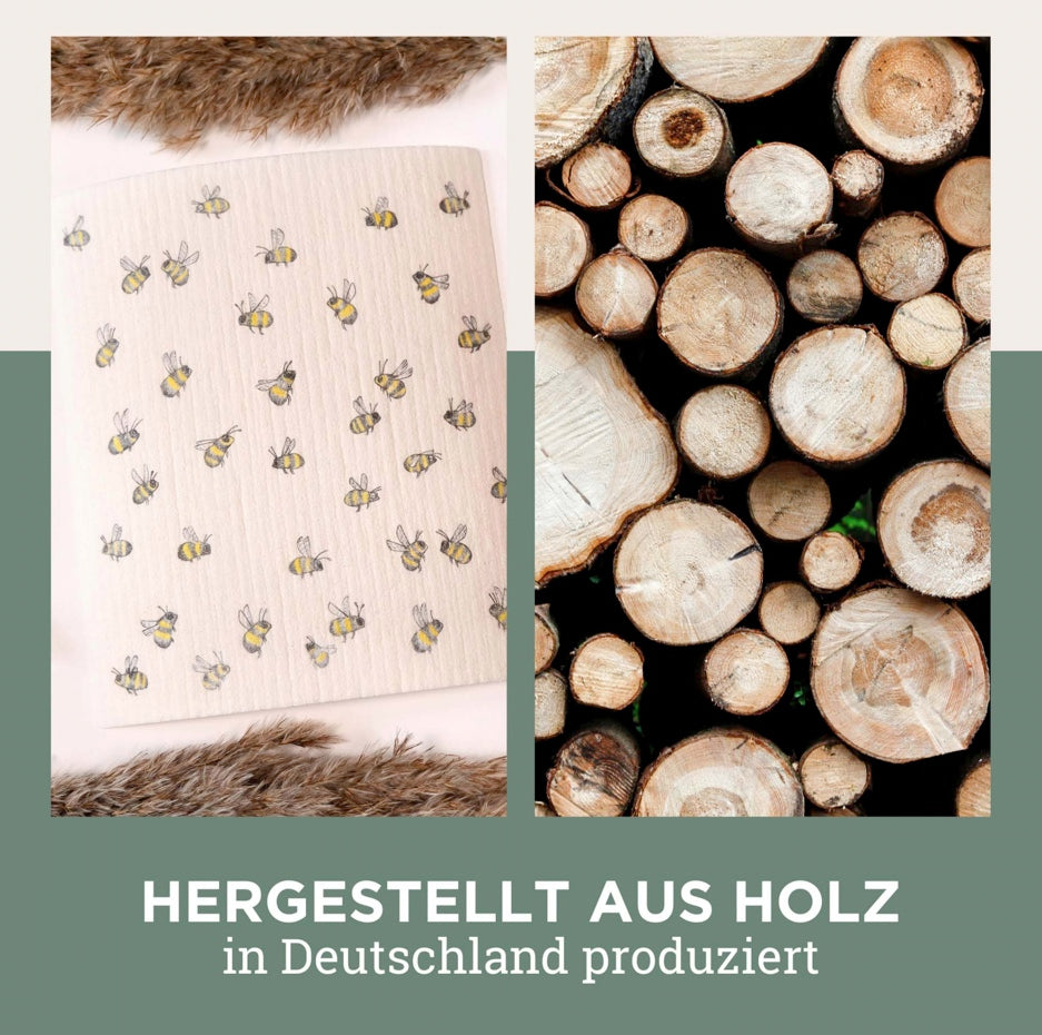 Natural sponge Dish cloth - Squirrel holding the world