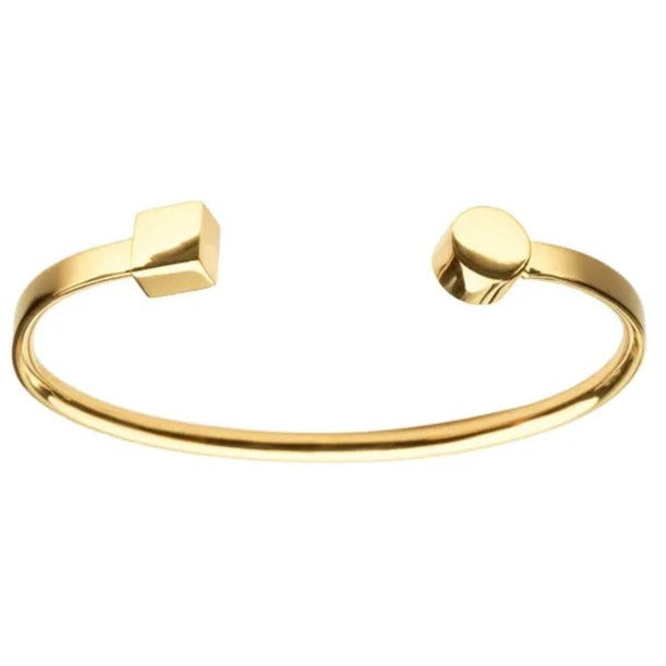 Asymmetrical bracelet Kubik 18 carat gold plated
