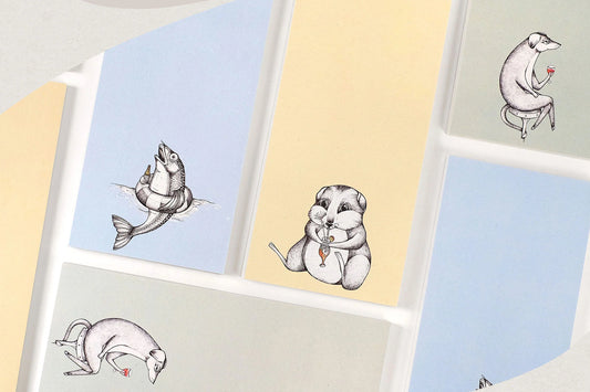 3 illustrations in 1 notepad - CHEERS - RECYCLED PAPER