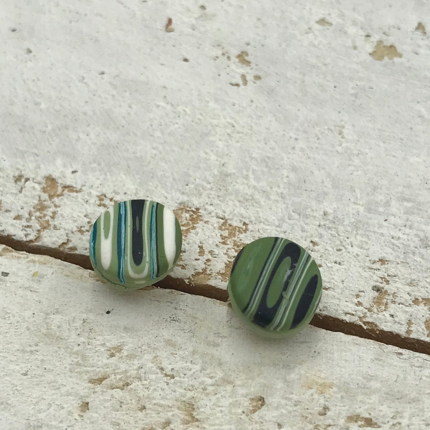 Pendientes de botón hechos a mano en PLATA DE LEY 925 “Carolina” de Stephanie Fraselle - Diseño de joyería artesanal