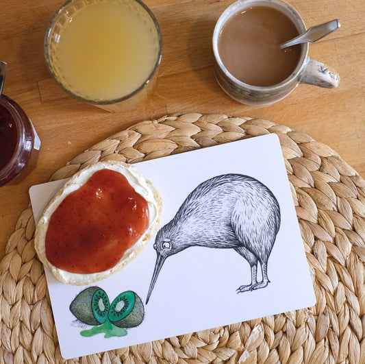 Wooden Breakfast Board- Two Kiwis