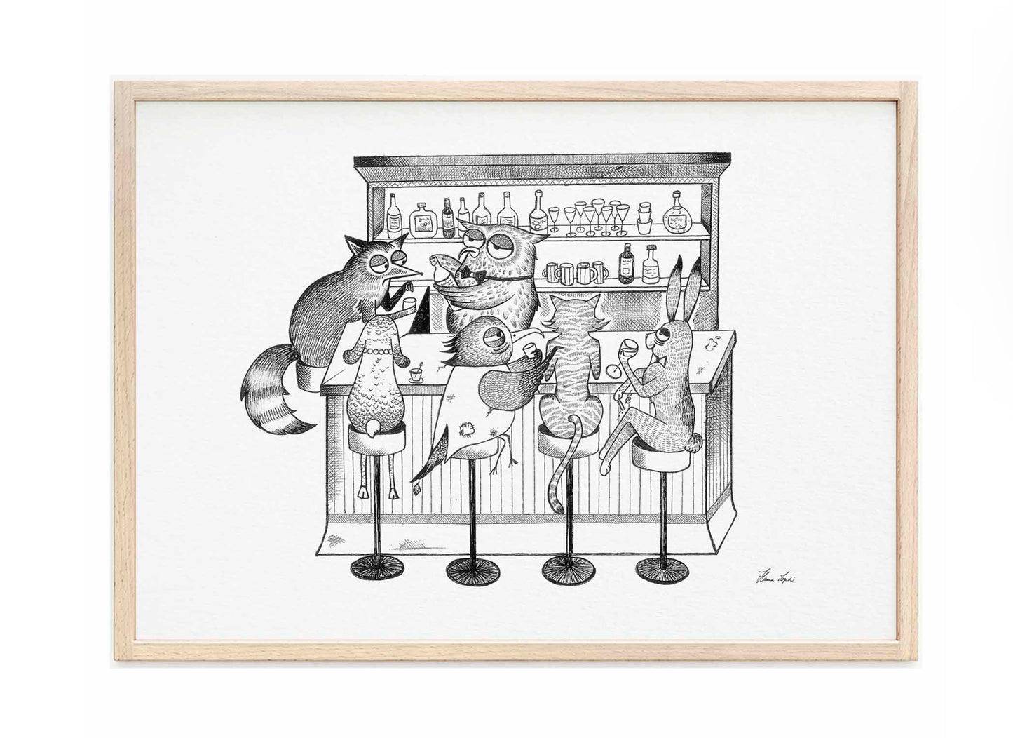 Premium Art Print - Animal bar