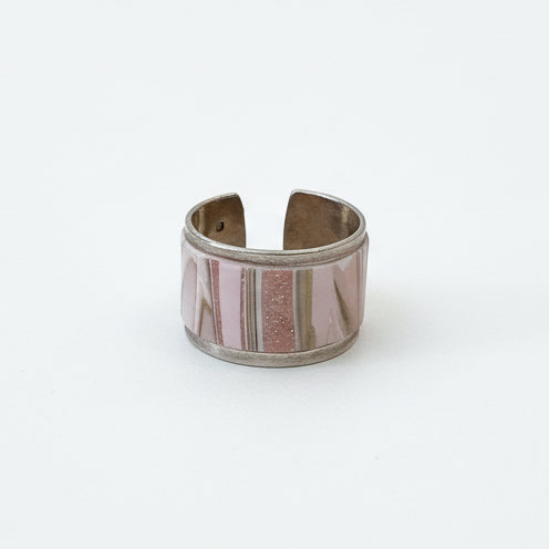 Anillo ajustable de la colección Sea Foam “Blue Denim” de Stephanie Fraselle - Diseño de joyería artesanal